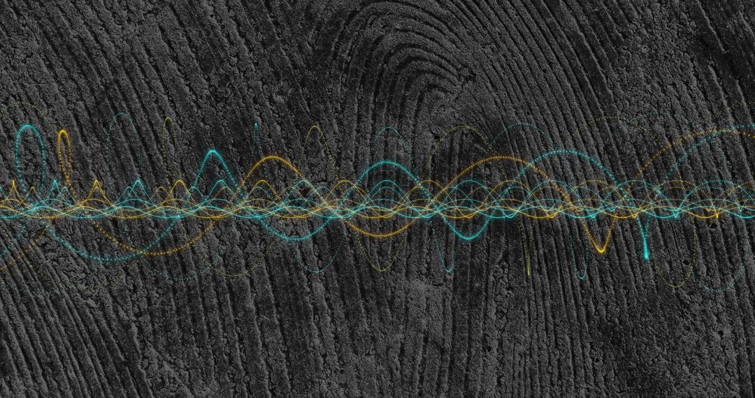 Vibrant Sine Waves on Textured Abstract Background
