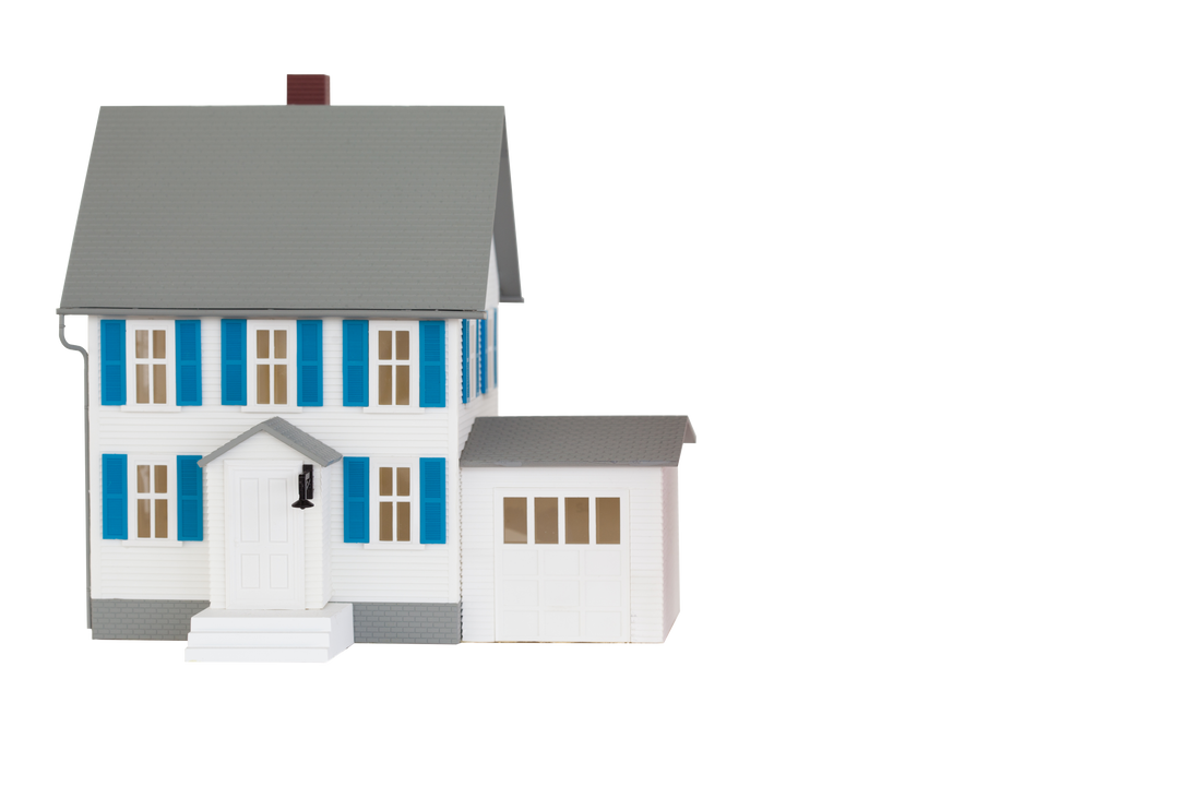 Transparent PNG Illustration of Large Single-Family House with Blue Shutters and Garage - Download Free Stock Images Pikwizard.com