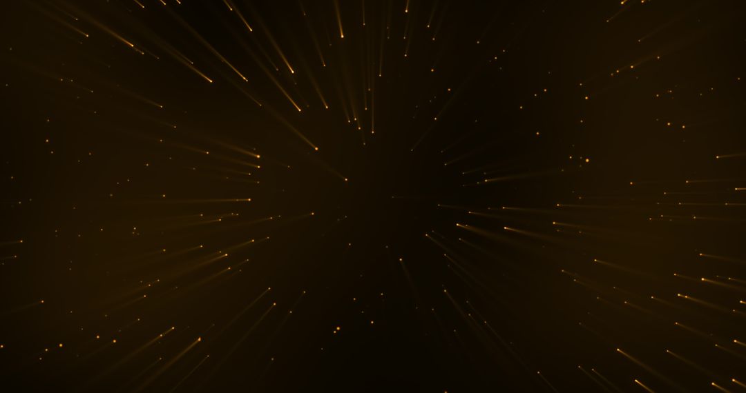 Glowing Beams of Light Radiating on Dark Background