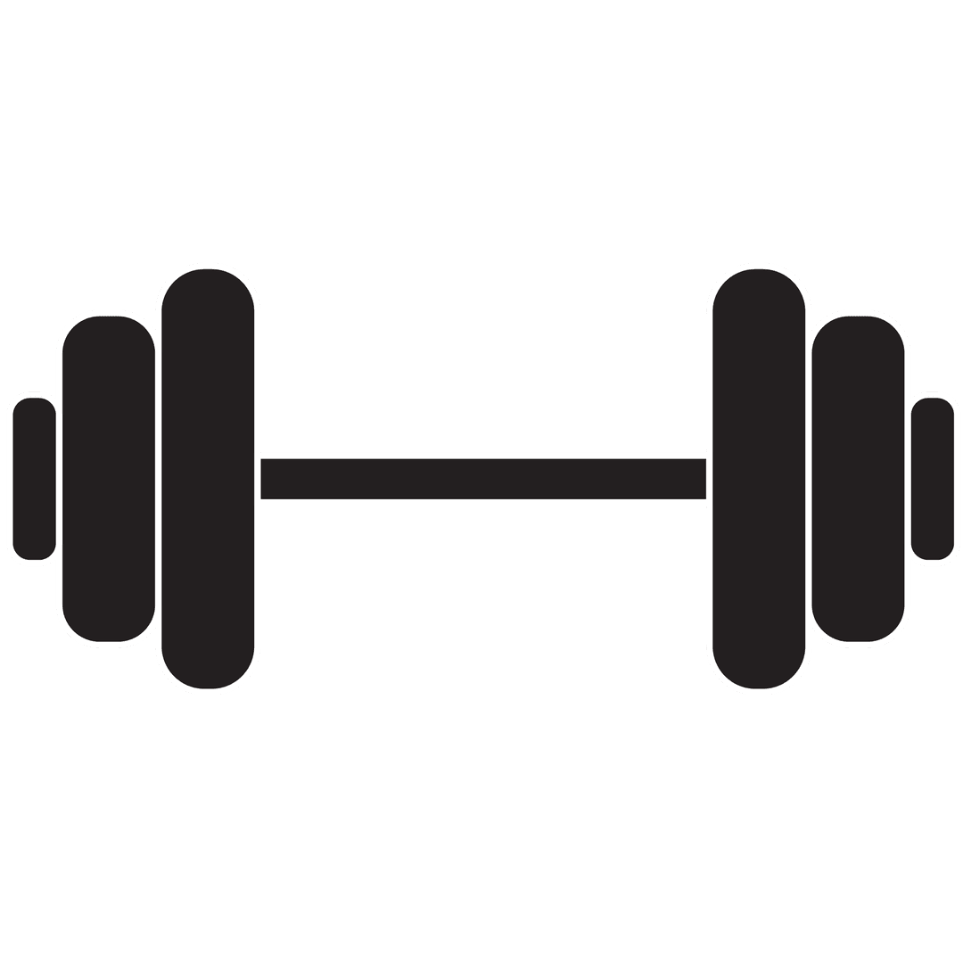 Dumbbell Icon PNG on Transparent Background Vector Graphic