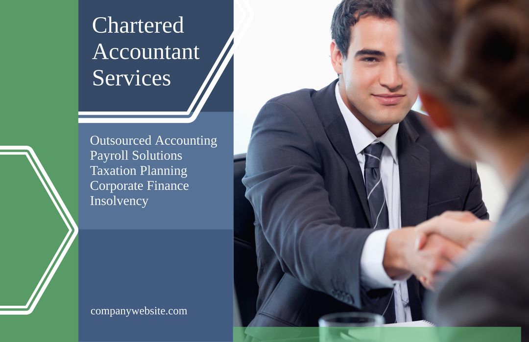 Professional corporate accountant consulting with client in office