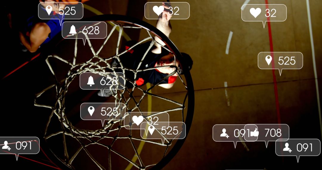 Dynamic Basketball Game with Social Media Overlays