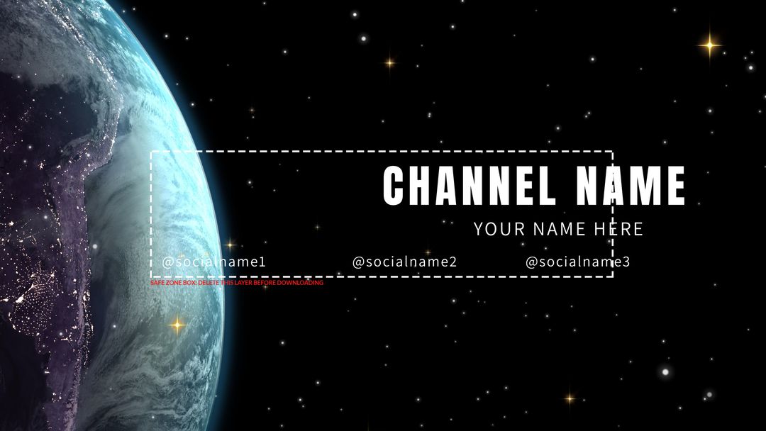 Cosmic-Themed Banner for Science, Gaming, Tech Social Profiles with Custom Text - Download Free Stock Templates Pikwizard.com
