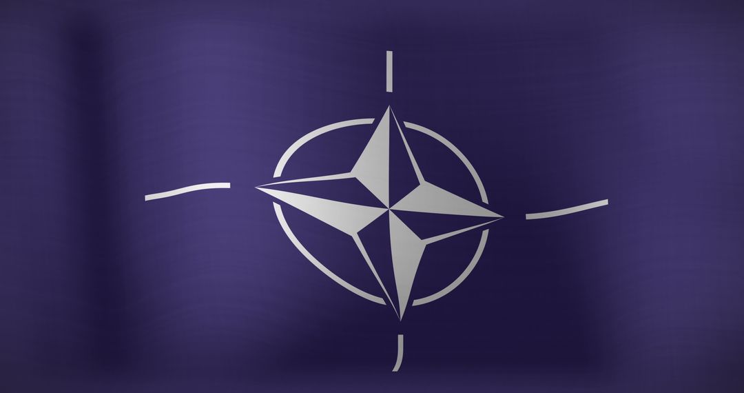 Waving NATO Flag Symbolizing Unity and Strength