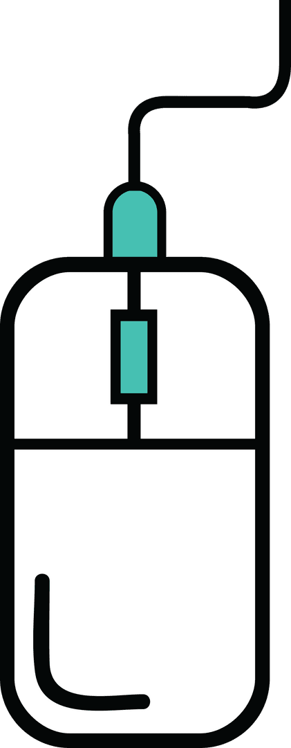 Minimalist Prescription Mouse Icon Transparent Background