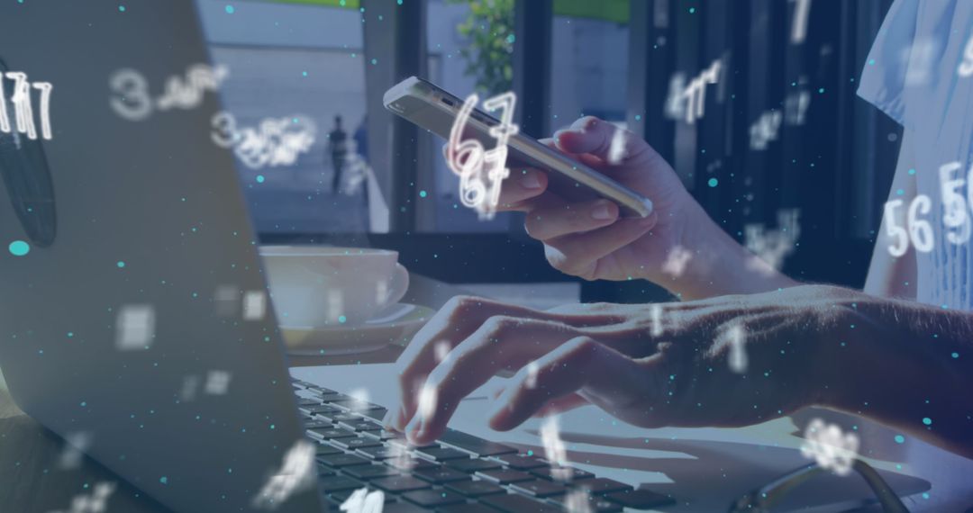 Digital Connecting with Smartphone and Laptop