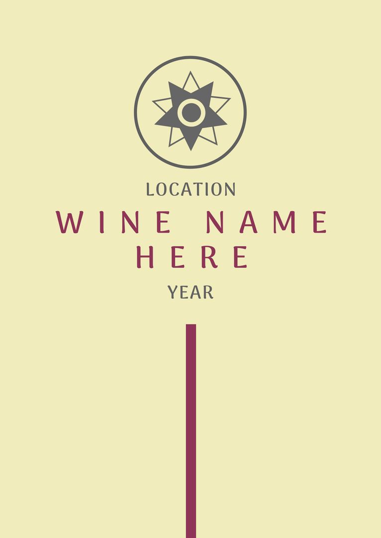 Minimalist Wine Label Design for Exclusive Vintage