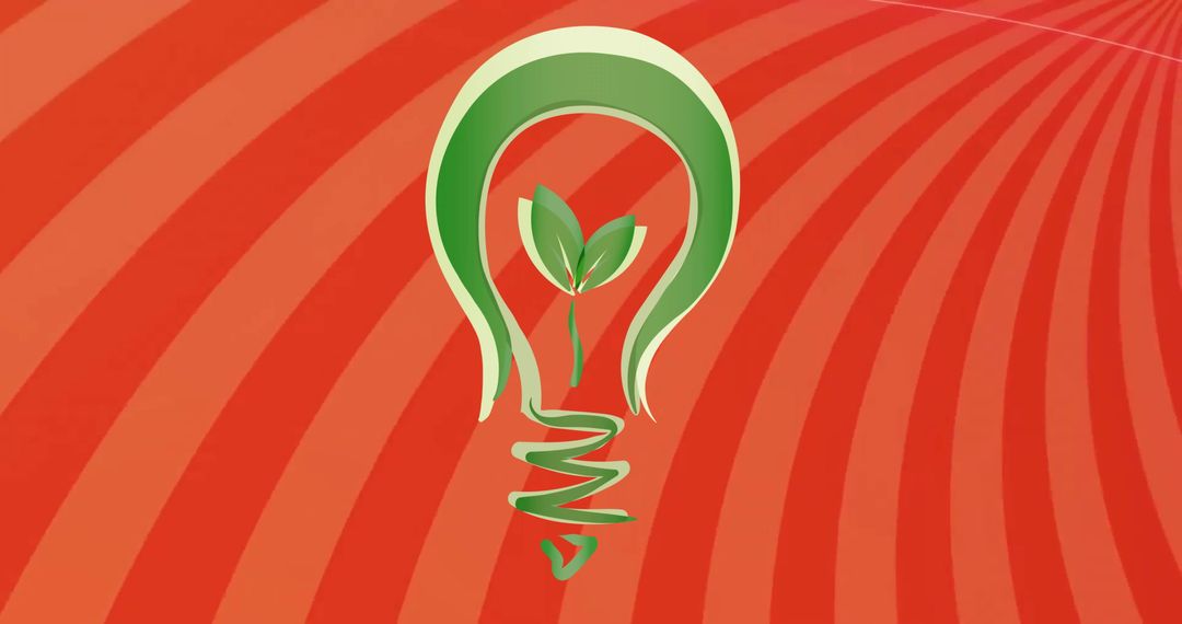 Eco-Friendly Technology Concept with Plant Lightbulb