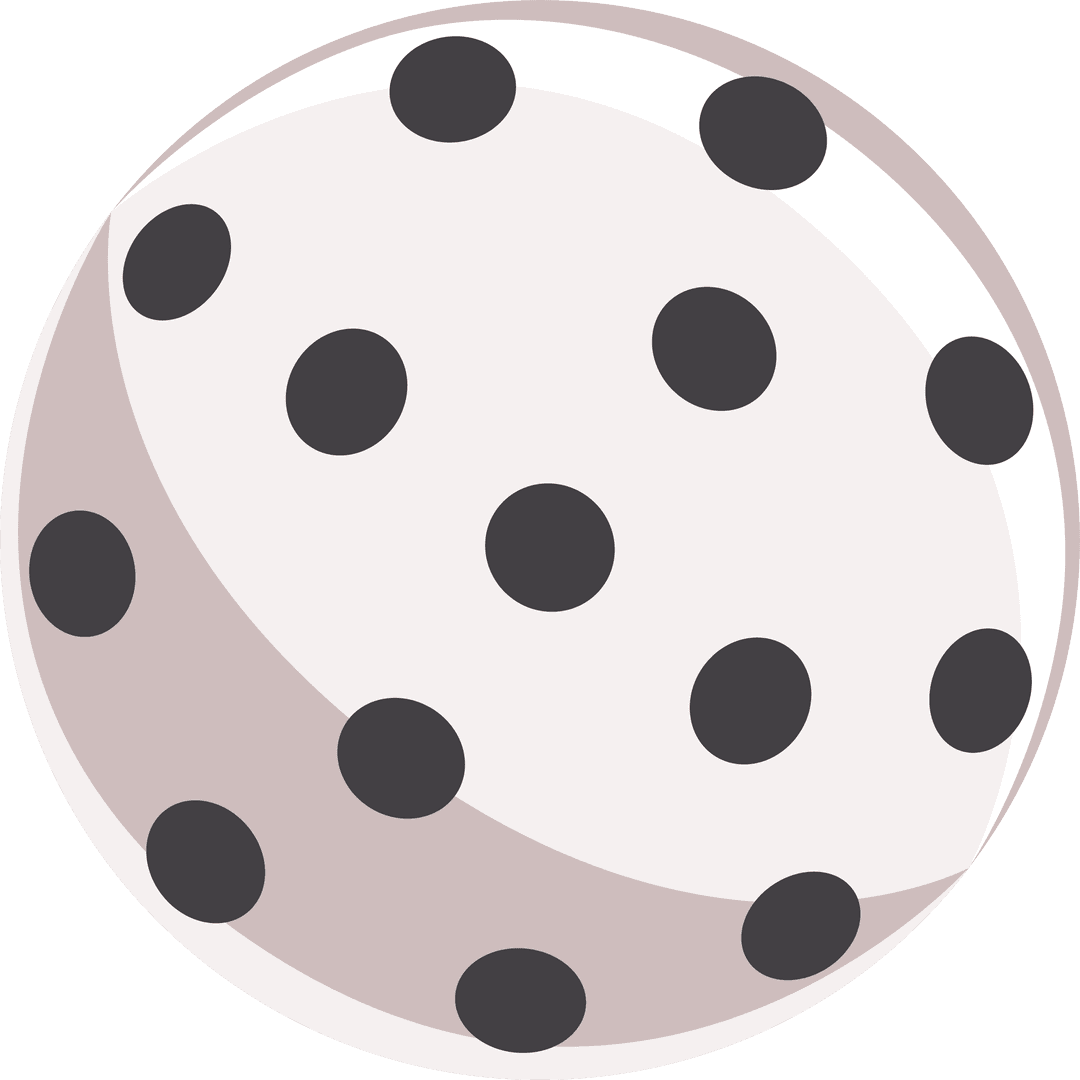 Abstract Polka-Dotted Sphere on Transparent Background