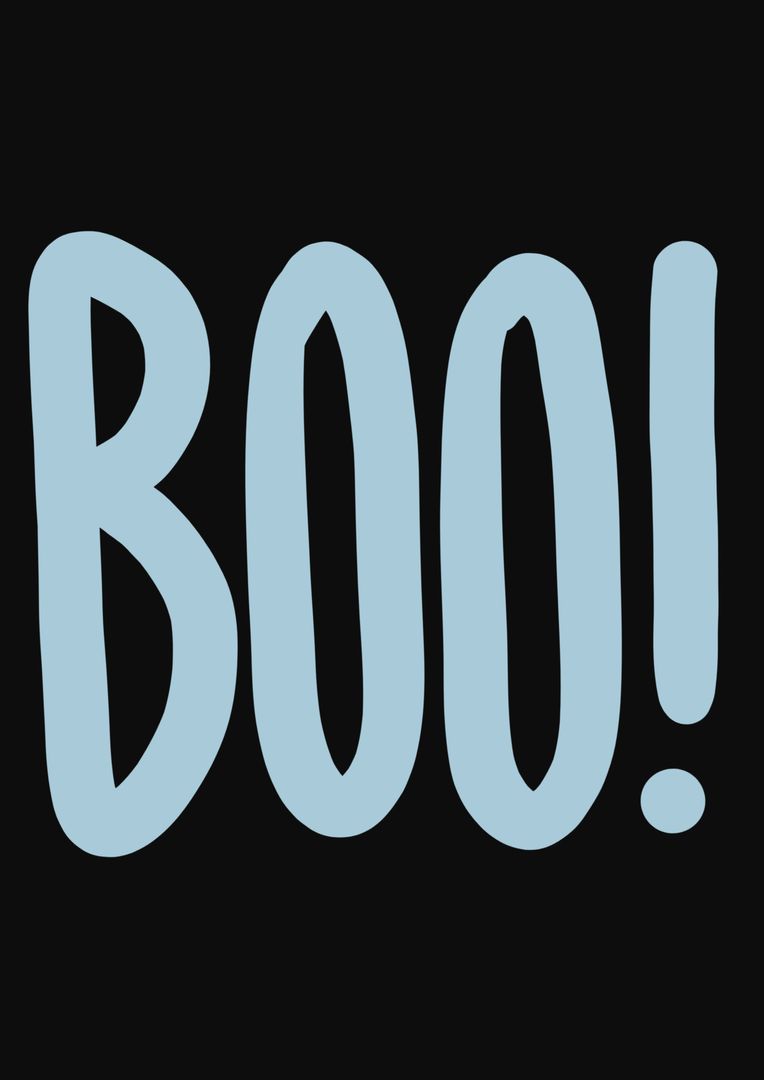 Playful BOO Text on Dark Background for Halloween