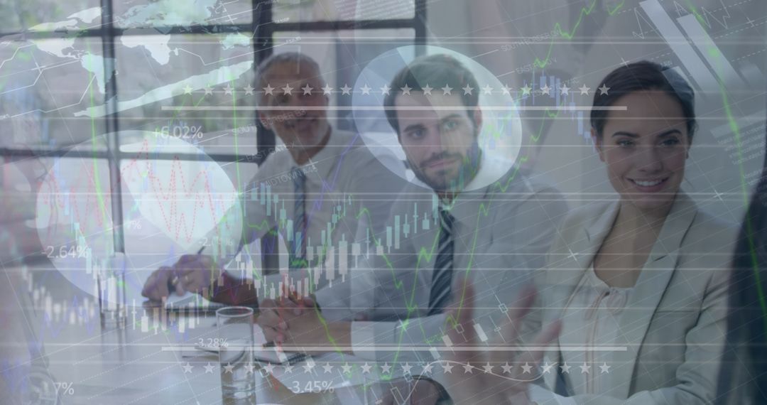 Diverse Business Team Analyzing Global Data Interfaces