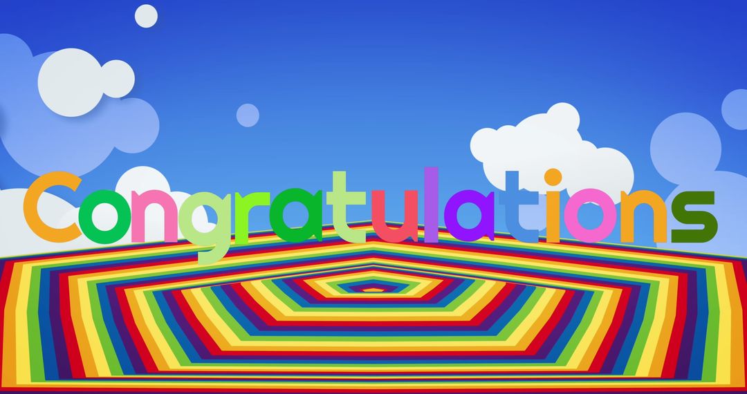 Colorful Congratulations with Vivid Rainbow Design