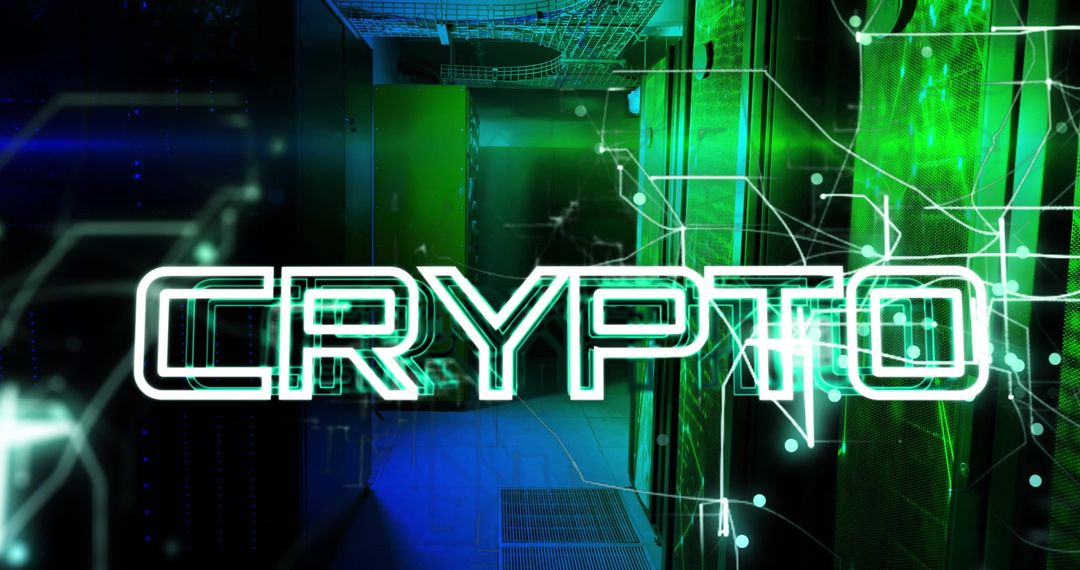 Futuristic Digital Crypto Concept with Global Connections