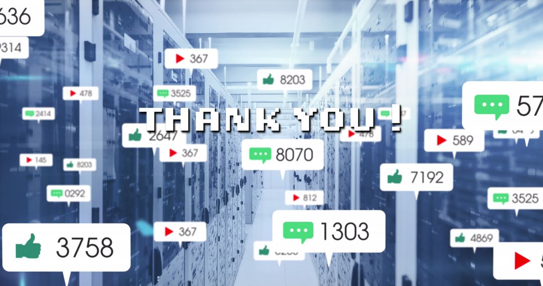 Digital Data Explosion in Futuristic Server Room Concept