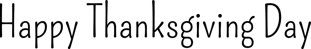 Transparent Happy Thanksgiving Day Text Vector Design