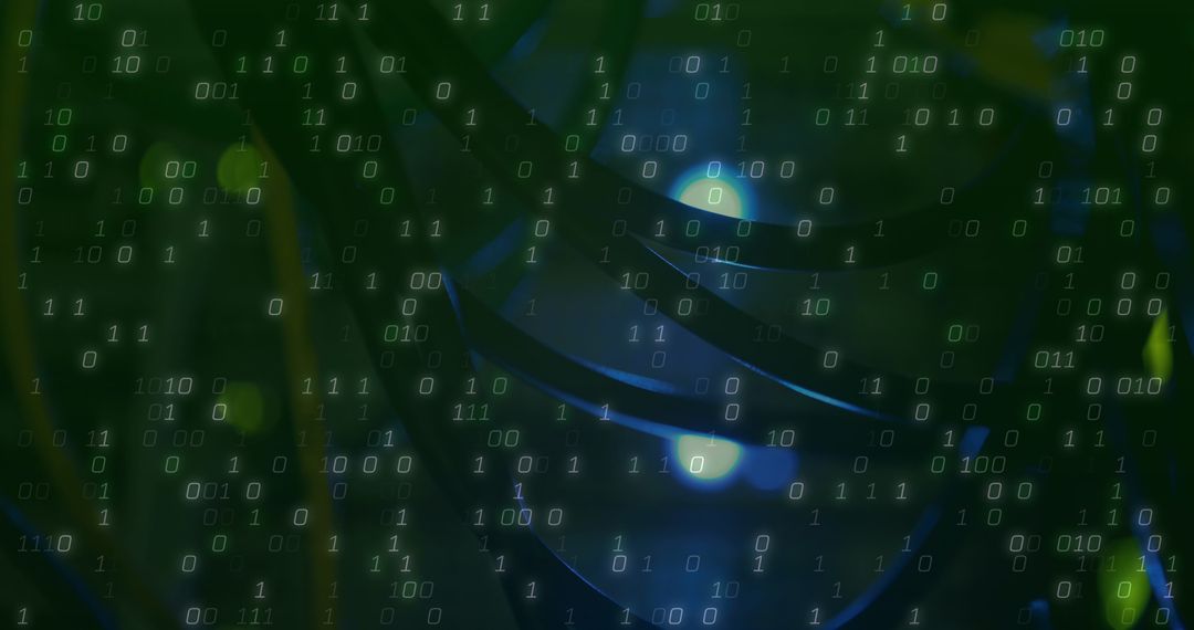 Binary Code Overlay on Data Servers for Tech Concept