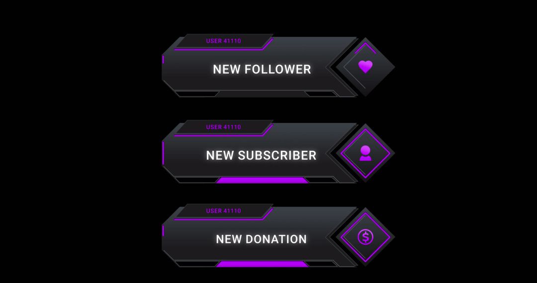 Modern Social Media Alert Overlays for Streaming