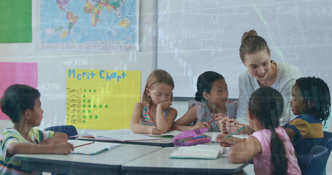 Diverse Students Engaging in Classroom Technology Activity