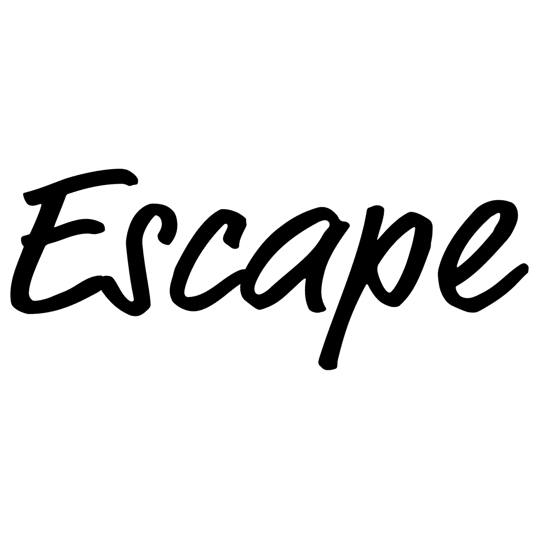 Inspirational Escape Quote on Transparent Background