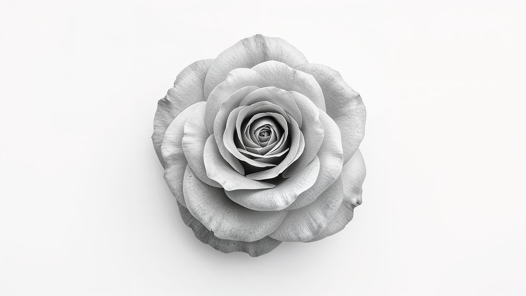 Minimalist Grayscale Rose: Elegant Beauty Captured in Monochrome