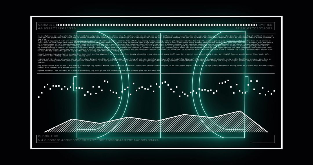 Futuristic Data Interface Over Neon Stadium Conceptual Background