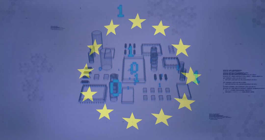 European Union Embraces Digital Transformation in Futuristic Cityscape