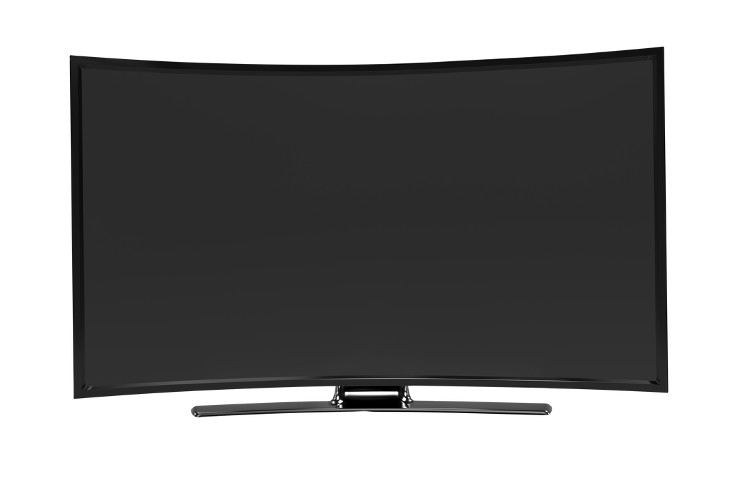 Transparent Background Curved TV Screen with Copy Space - Download Free Stock Images Pikwizard.com