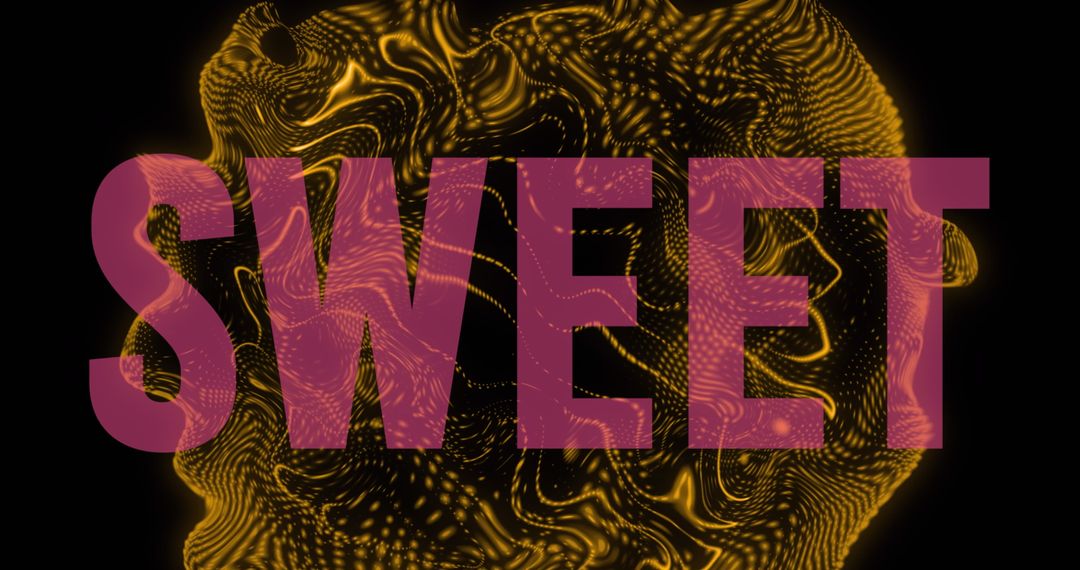 Futuristic Digital Art with Sweet Text Overlay