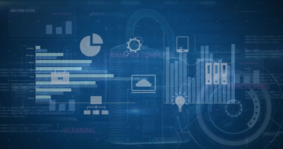 Futuristic Data Processing and Security Technology Concept