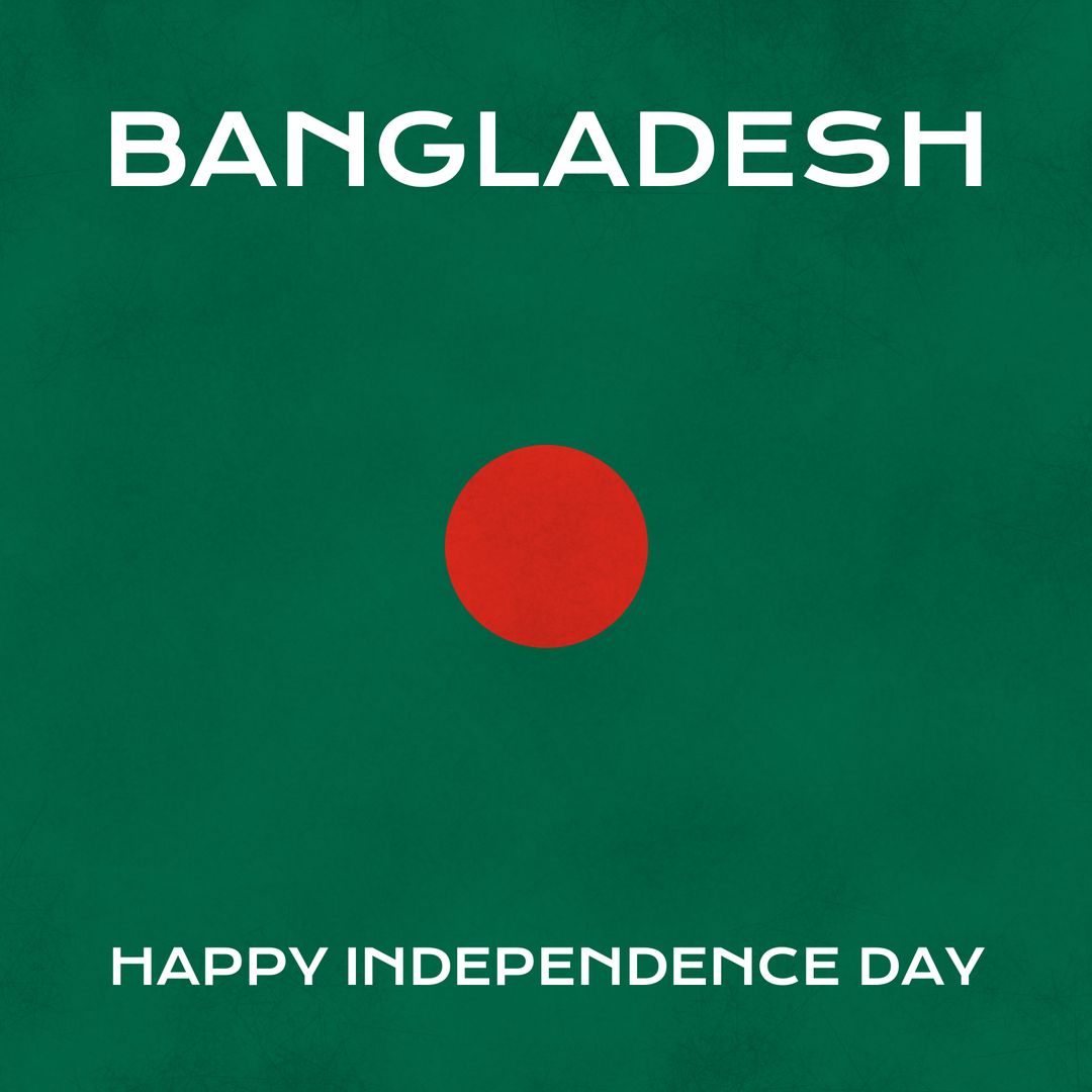 Bangladesh Flag with Independence Day Greeting