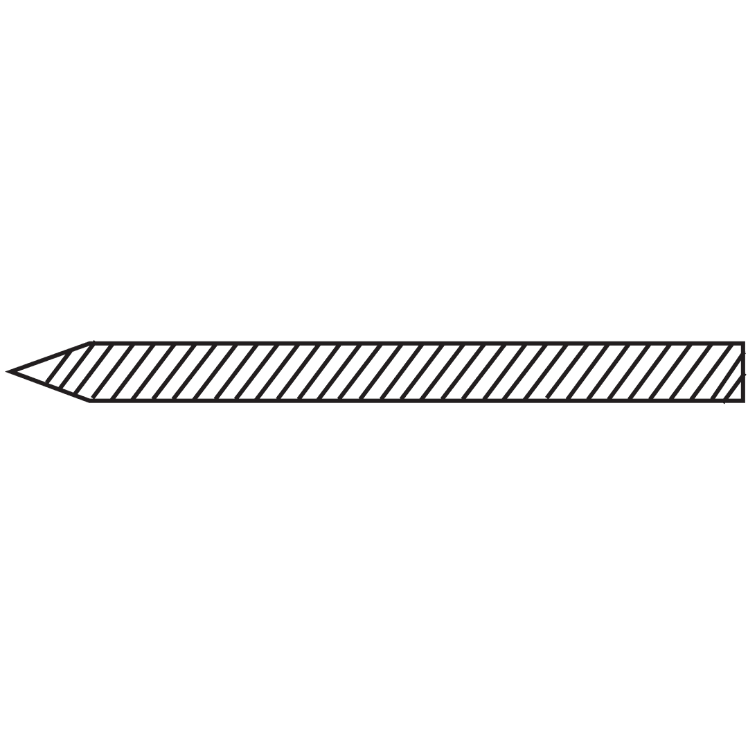Black Striped Pencil Illustration on Transparent Background