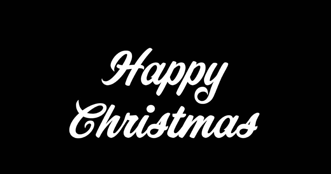 Happy Christmas Text on Black Background for Festive Design