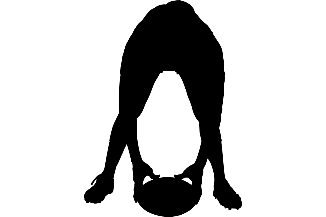 Transparent Vector Silhouette of Rugby Player with Ball