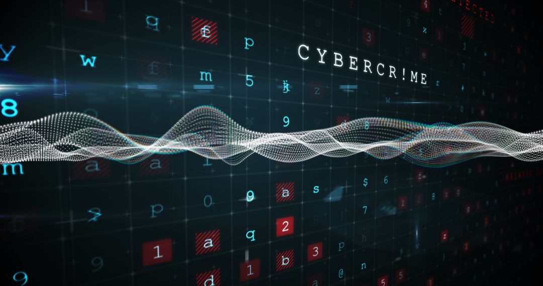 Digital Screen Displaying Cybercrime Concept