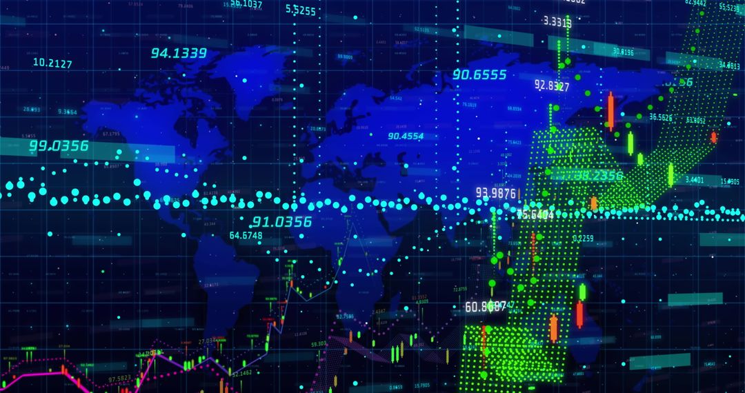 Global Data Visualization with World Map and Networking - Free Images, Stock Photos and Pictures on Pikwizard.com