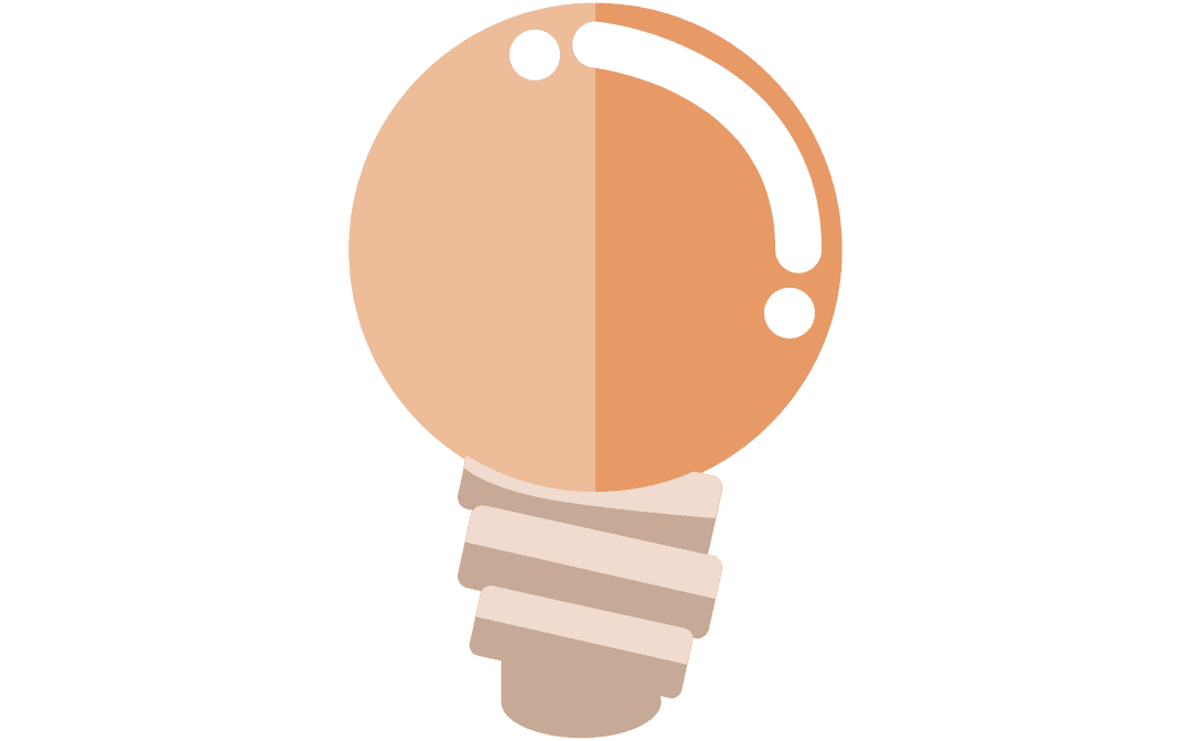 Transparent Light Bulb Icon Symbolizing Innovation and Ideas