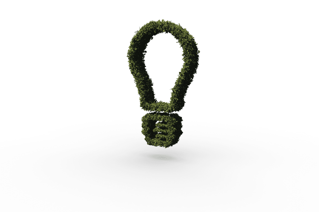 Transparent Eco-Friendly Light Bulb Made of Green Leaves