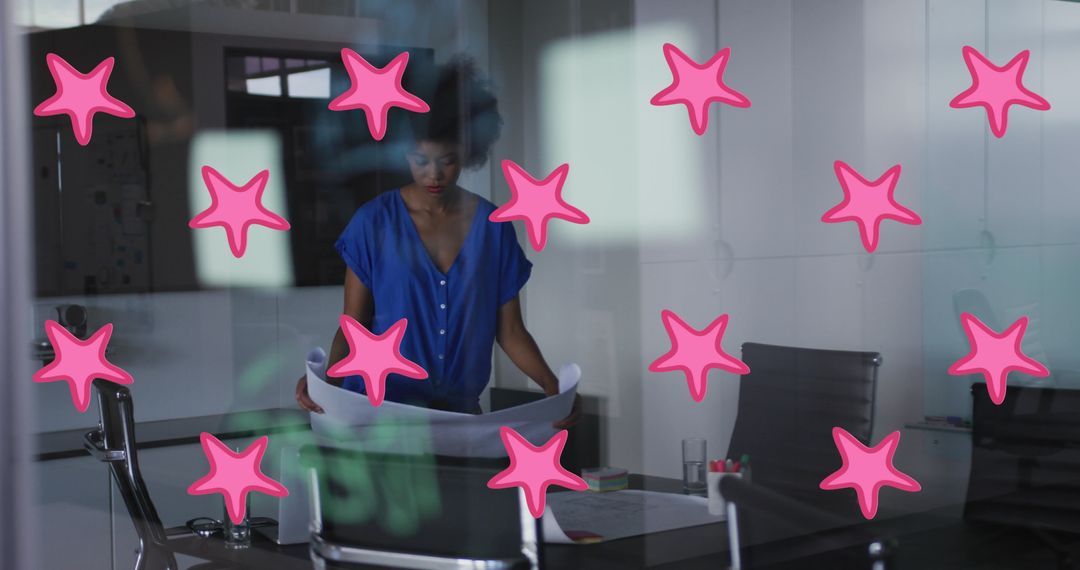 Architect Reviewing Blueprint with Virtual Star Designs