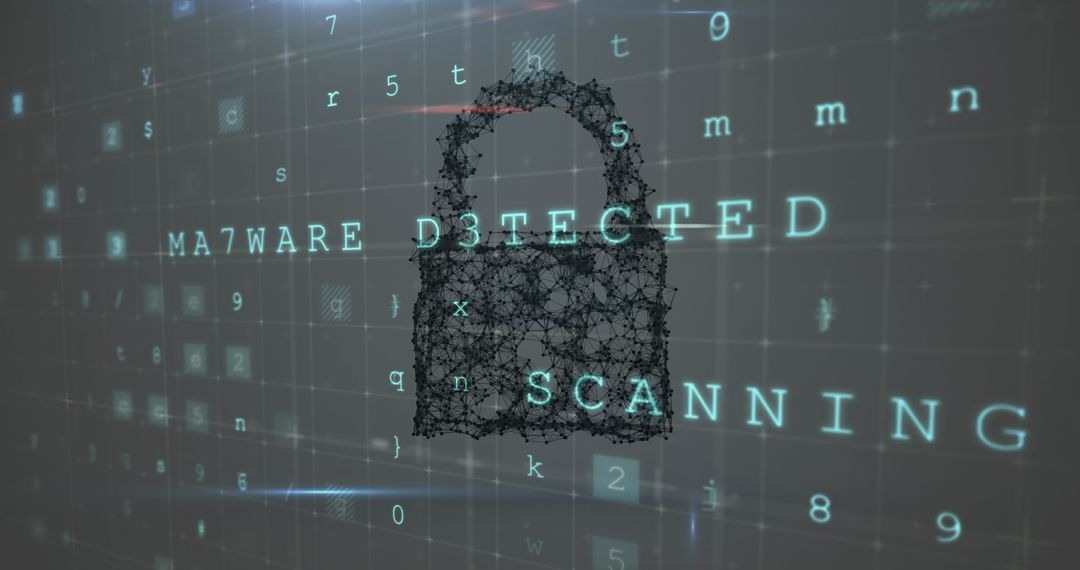 Digital Security Concept with Code and Padlock Motif