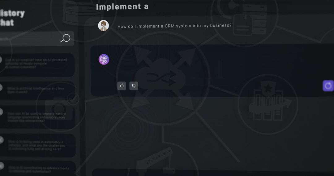 Digital Ai Chat Interface with Networking Overlay