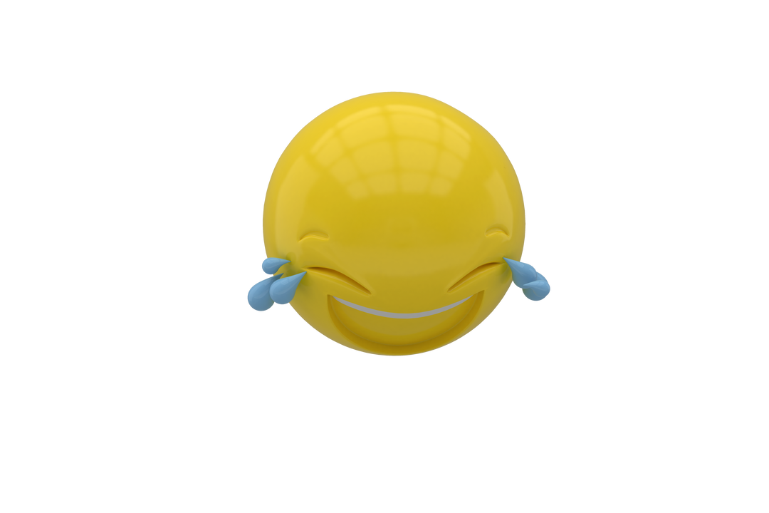 3D Laughing Face Emoji with Happy Tears on Transparent Background - Download Free Stock Images Pikwizard.com