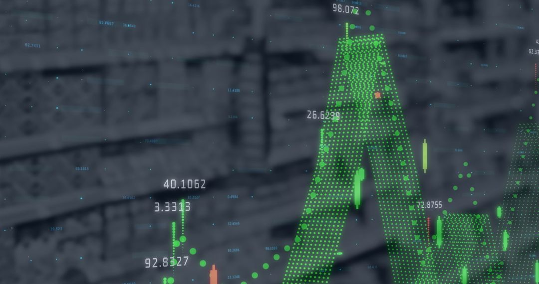 Digital Interface Overlaid on Retail Environments Reflecting Market Data