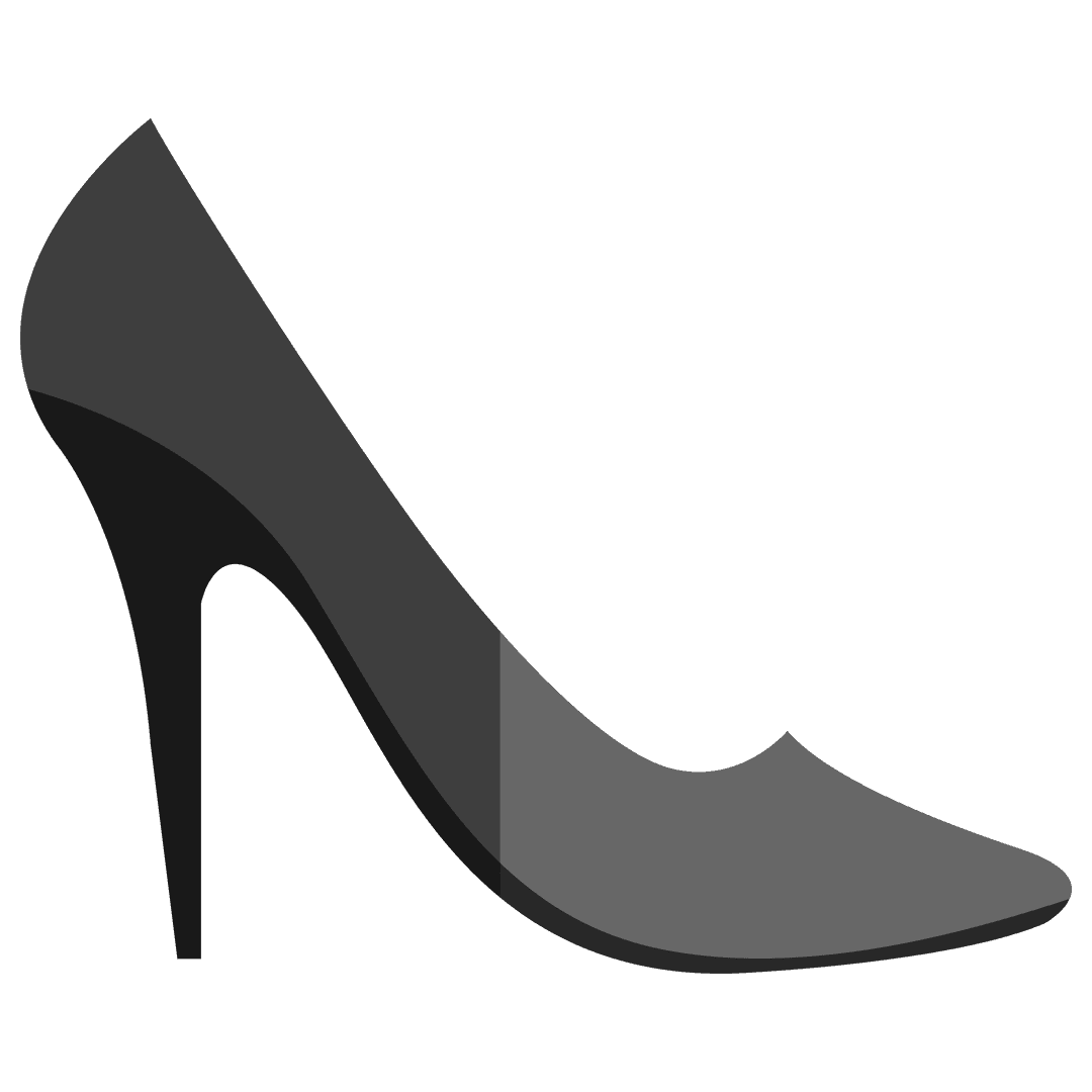 Elegant Transparent High Heel Silhouette for Fashion Concepts