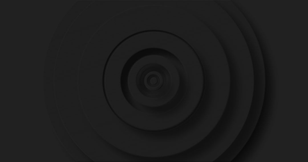 Abstract Black Circular Layers with Pulsating Effect