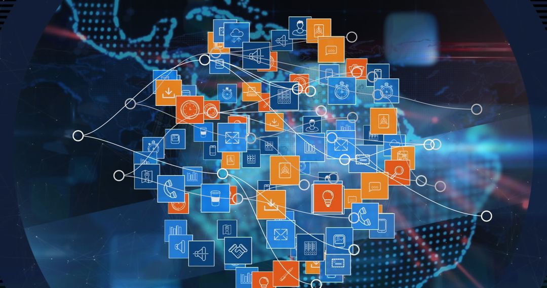 Global Networking and Data Connectivity Concept Background