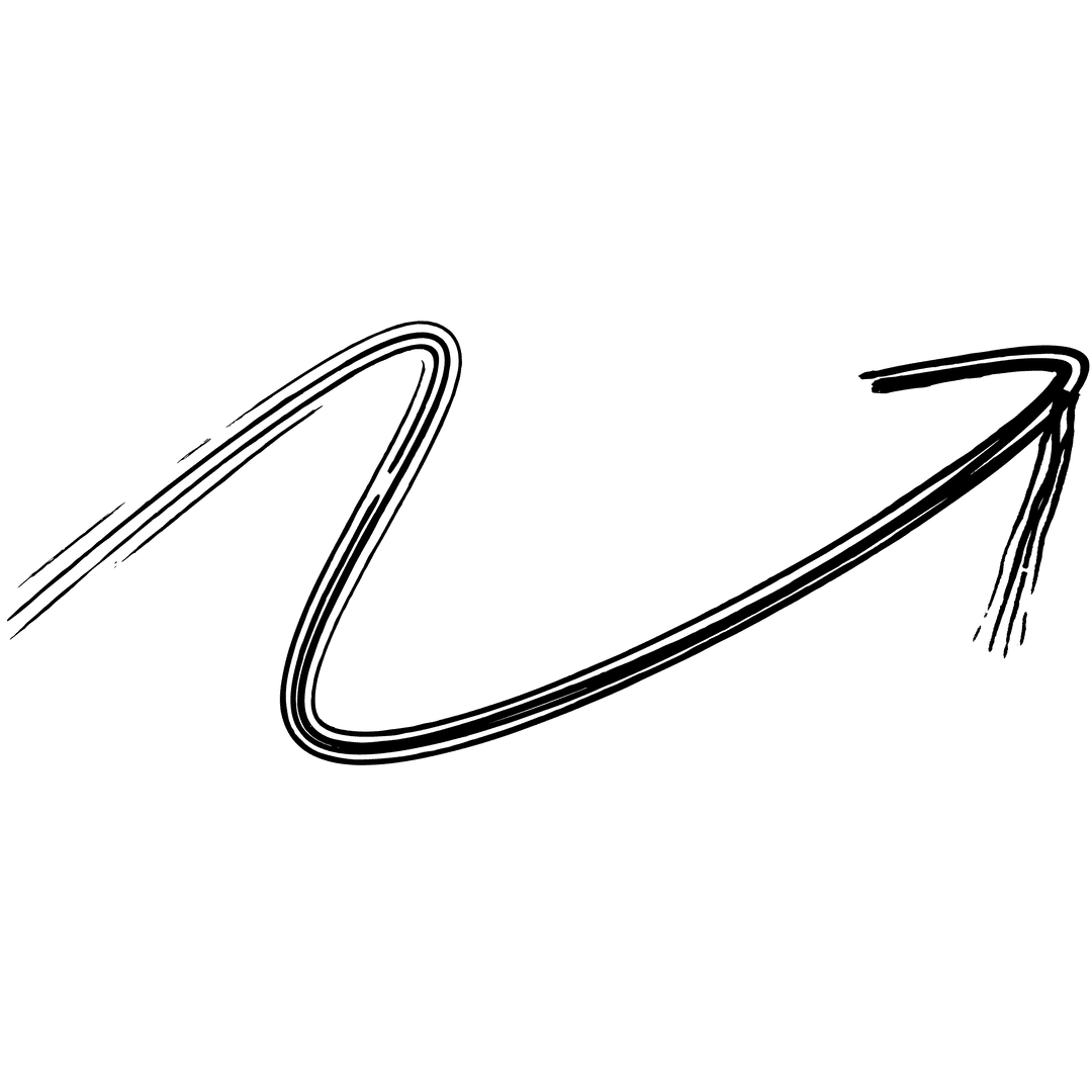 Simple Black Arrow on Transparent Background