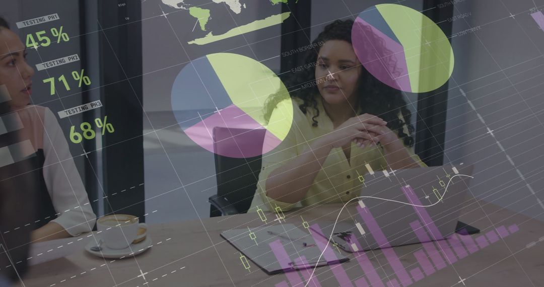 Business Professionals Analyzing Charts, Corporate Meeting in Progress