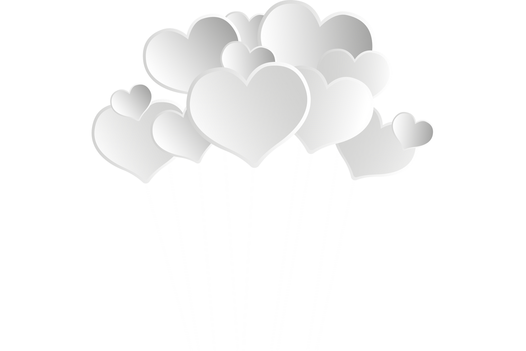 White Heart Shaped Balloons Illustrations on Transparent Background Symbolizing Love - Download Free Stock Images Pikwizard.com