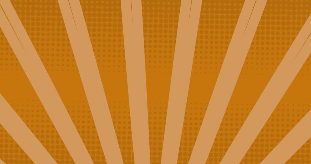 Abstract Sunburst Halftone Background in Orange Tones
