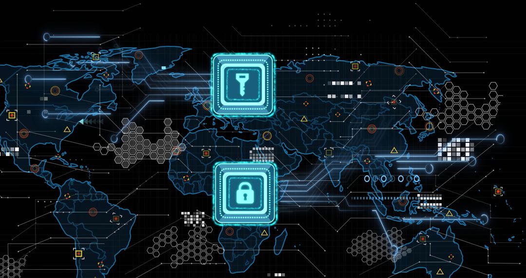 Global Cybersecurity Connections Network Concept
